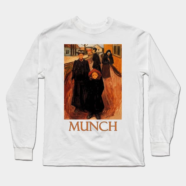 Four Ages of Life by Edvard Munch Long Sleeve T-Shirt by Naves